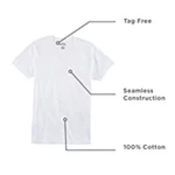 Stafford Ultra Soft Mens 4 Pack Short Sleeve V Neck T-Shirt-Big and Tall - Picture 2 of 4